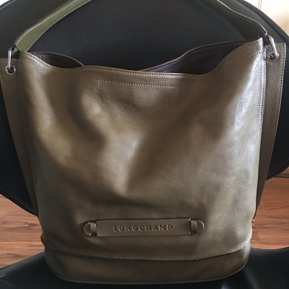 **SOLD**Longchamp 3D Large Olive Leather Hobo Bag - Picture 10 of 10